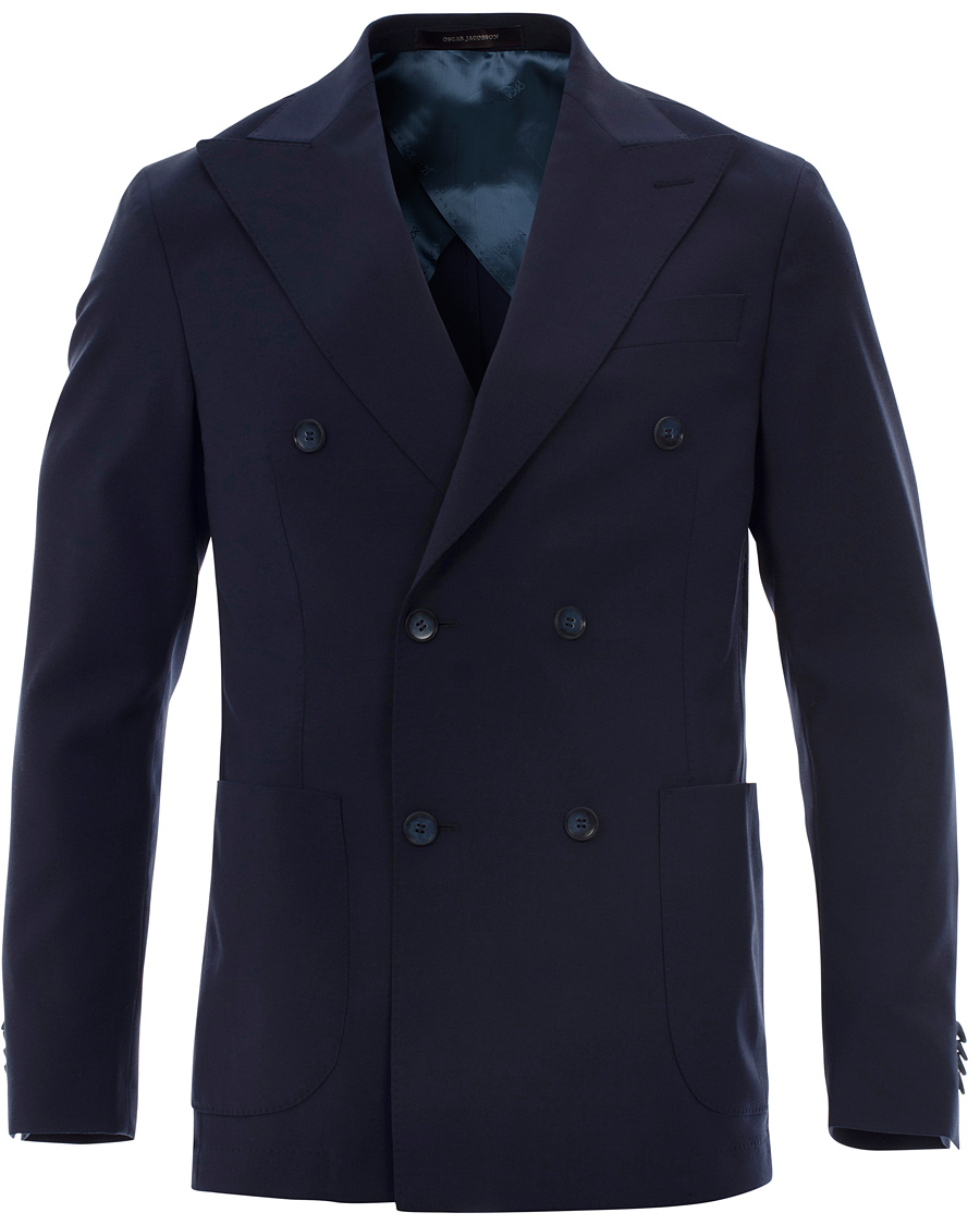 Herre | Blazere & jakker | Oscar Jacobson | Erik Double Breasted Blazer Napoli Blue