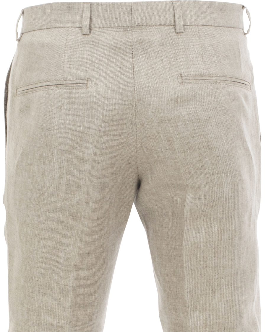 Herre | Bukser | Oscar Jacobson | Damien Linen Trousers Nature