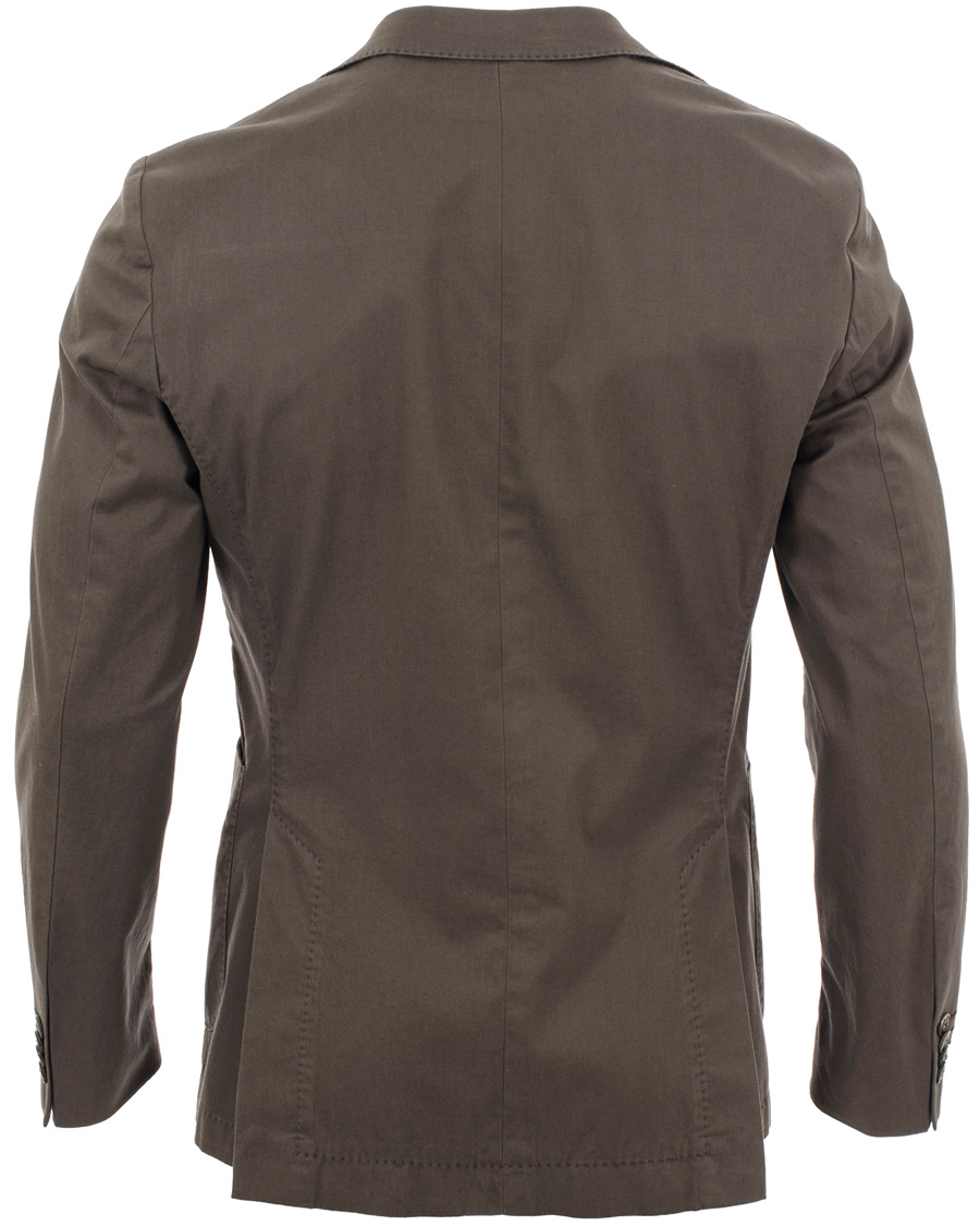 Herre | Blazere & jakker | Oscar Jacobson | Einar Stretch Cotton Blazer Khaki Green