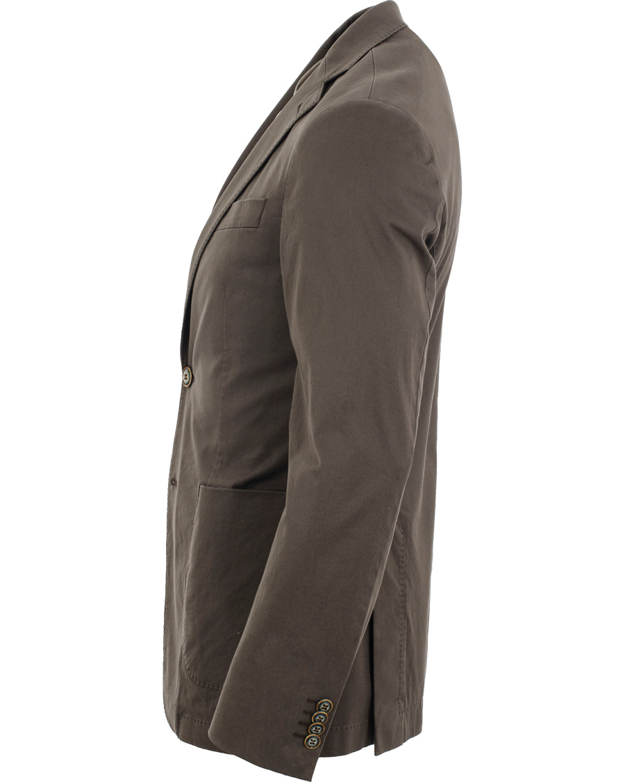 Herre | Blazere & jakker | Oscar Jacobson | Einar Stretch Cotton Blazer Khaki Green