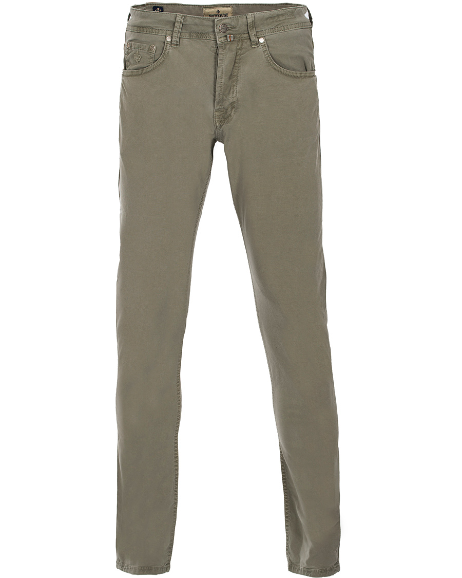 Herre | Bukser | Morris | James Canvas 5-Pocket Washed Olive