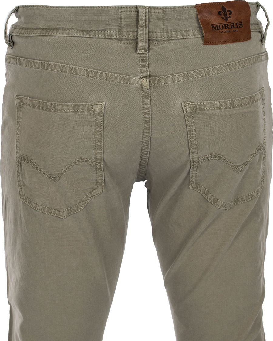 Herre | Bukser | Morris | James Canvas 5-Pocket Washed Olive