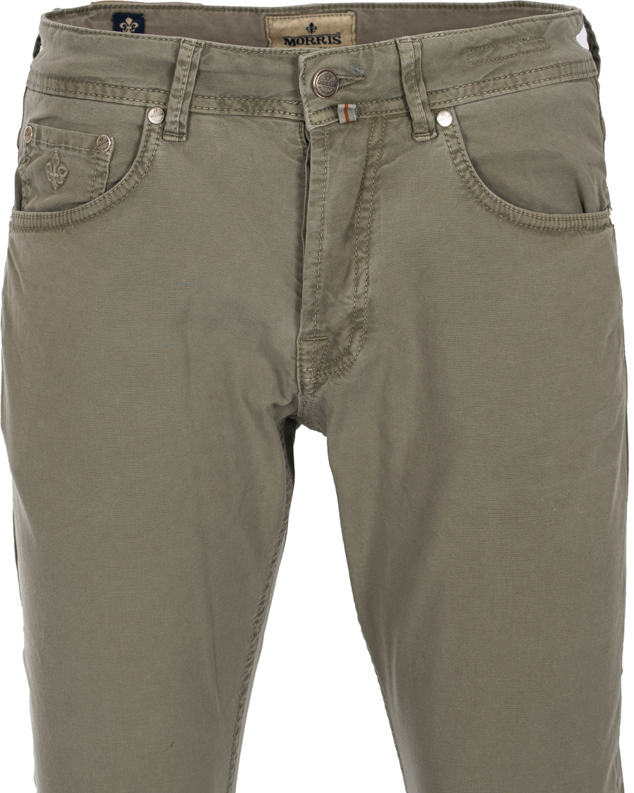 Herre | Bukser | Morris | James Canvas 5-Pocket Washed Olive