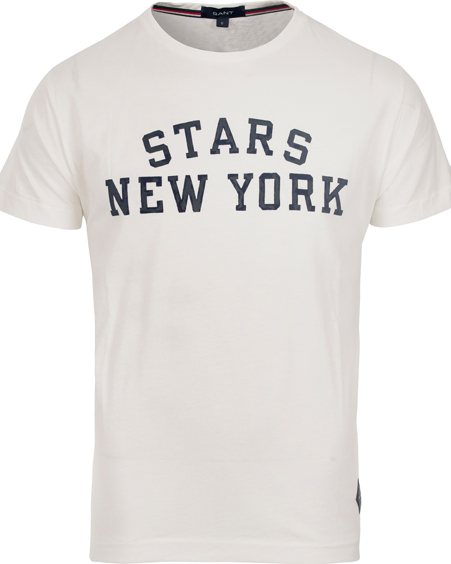 Herre | T-Shirts | GANT | Stars New York T-shirt Cream
