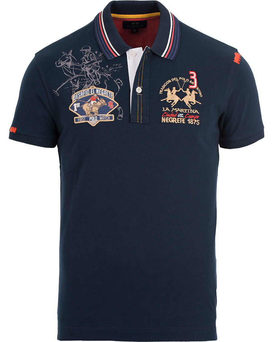 Herre | Polotrøjer | La Martina | Logo Polo Piqué Navy
