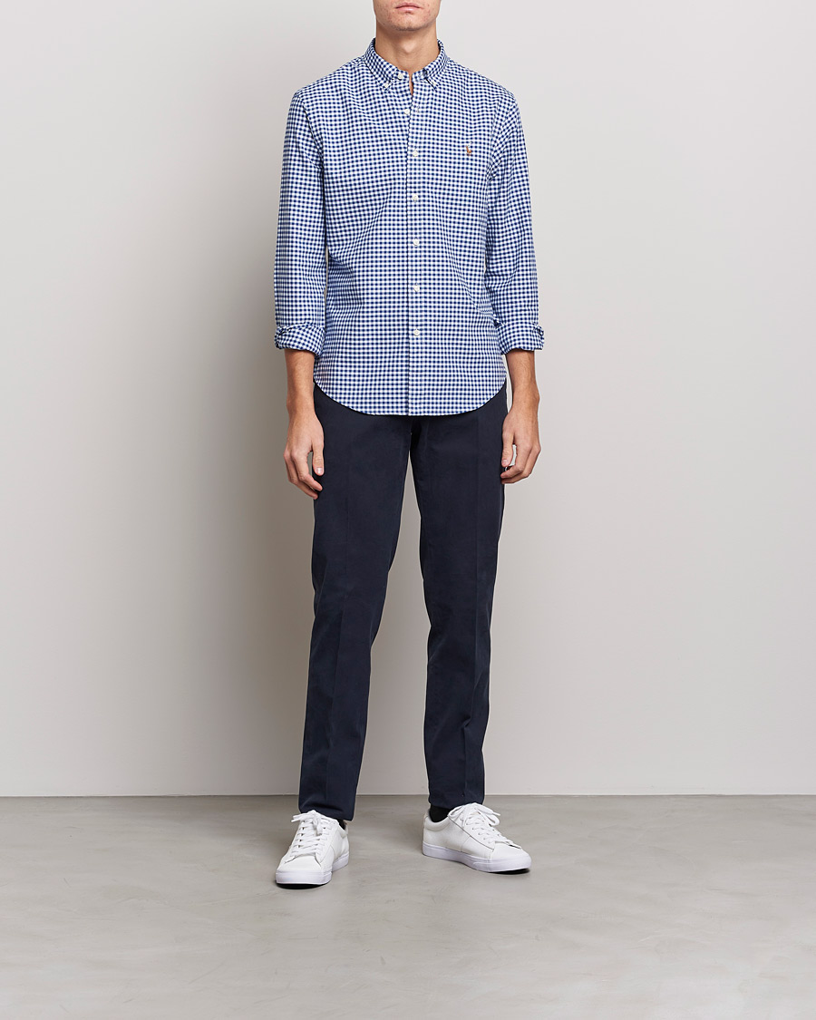 Herre | Skjorter | Polo Ralph Lauren | Slim Fit Shirt Oxford Blue/White Gingham