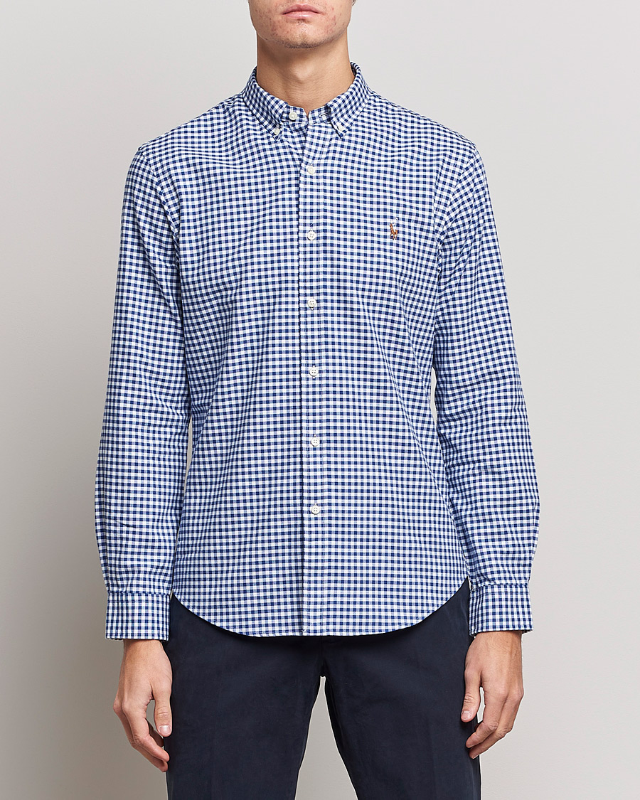 Herre | Casual | Polo Ralph Lauren | Slim Fit Shirt Oxford Blue/White Gingham