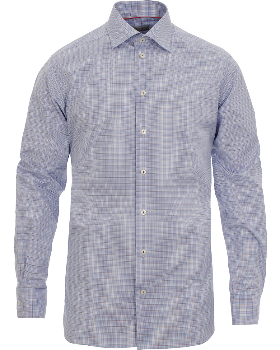 Herre | Skjorter | Eton | Contemporary Fit Shirt Red Ribbon Check Blue
