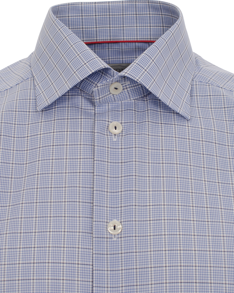 Herre | Skjorter | Eton | Contemporary Fit Shirt Red Ribbon Check Blue