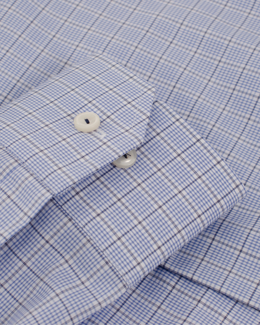 Herre | Skjorter | Eton | Contemporary Fit Shirt Red Ribbon Check Blue