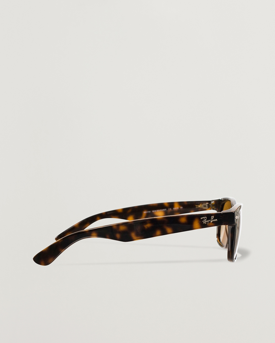 Eksisterer Nord Vest overskæg Ray-Ban New Wayfarer Sunglasses Light Havana/Crystal Brown - CareOfCarl.dk