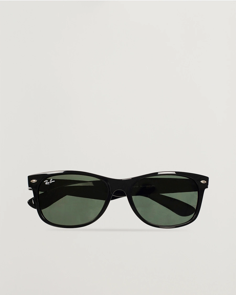 Gemme Fest adjektiv Ray-Ban New Wayfarer Sunglasses Black/Crystal Green - CareOfCarl.dk