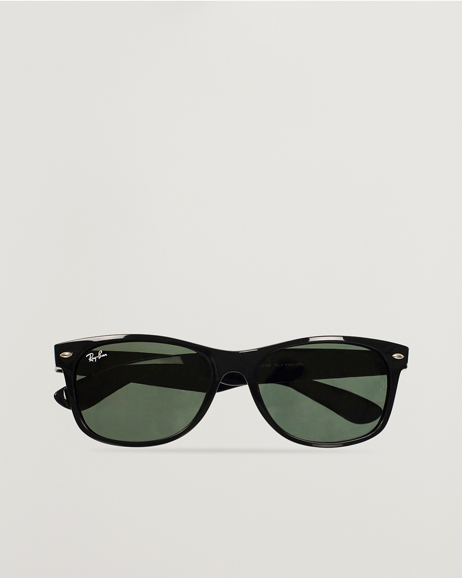 frihed Sjældent At sige sandheden Ray-Ban New Wayfarer Sunglasses Black/Crystal Green - CareOfCarl.dk