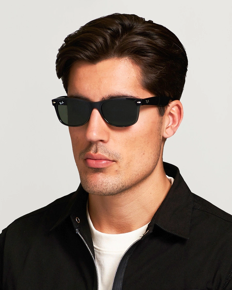 Herre | Tilbehør | Ray-Ban | New Wayfarer Sunglasses Black/Crystal Green