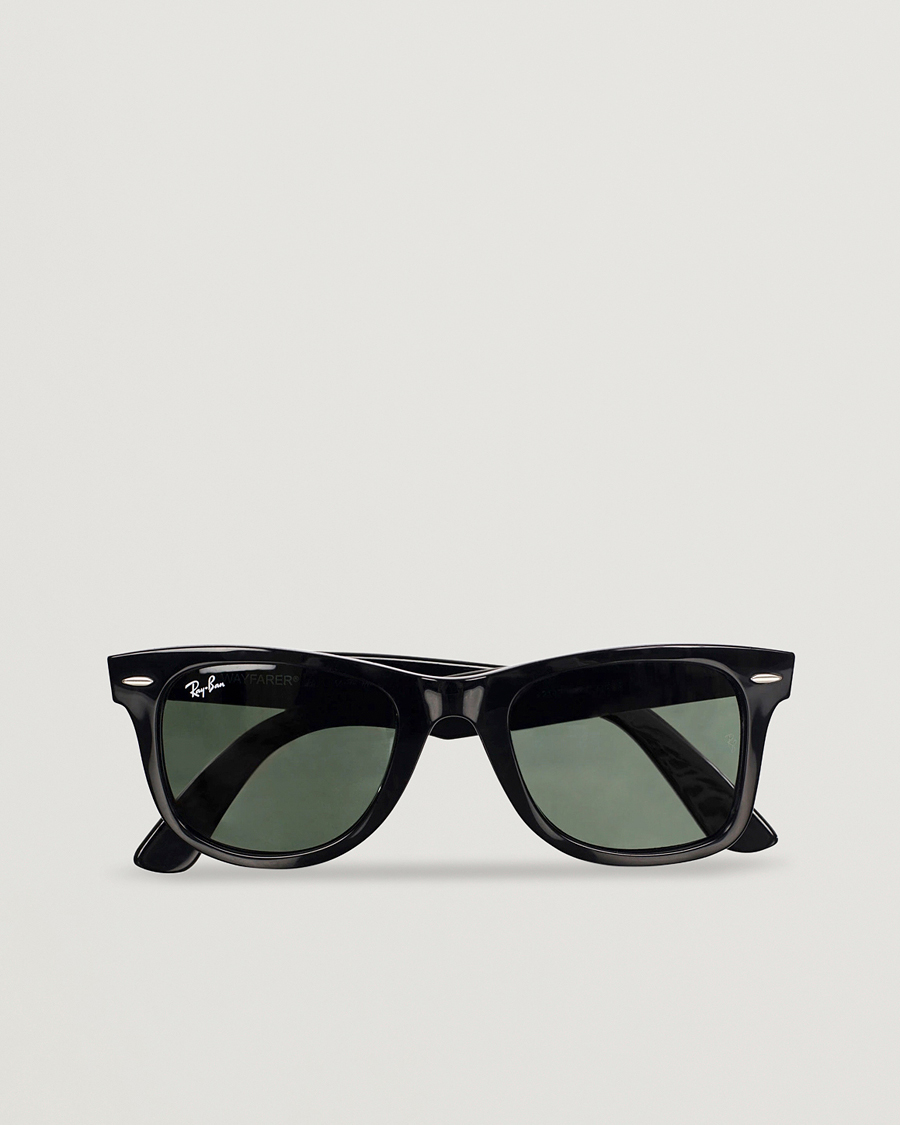 chant hvor ofte diskret Ray-Ban Original Wayfarer Sunglasses Black/Crystal Green - CareOfCarl.dk