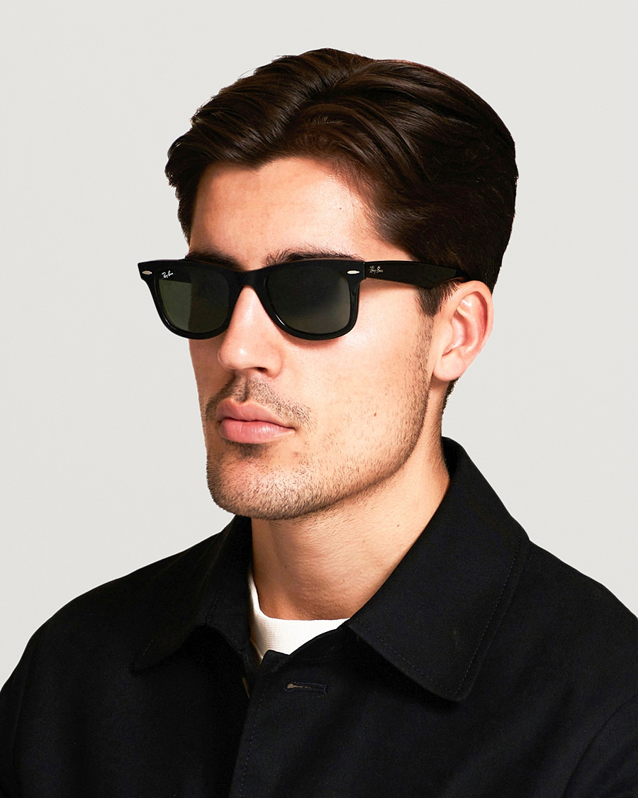 Herre | Tilbehør | Ray-Ban | Original Wayfarer Sunglasses Black/Crystal Green