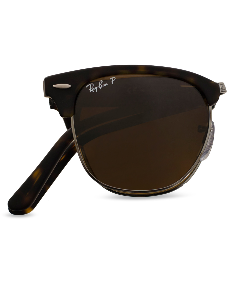Herre | Ray-Ban Clubmaster Folding Polarized Sunglasses Havana/Brown | Ray-Ban | Clubmaster Folding Polarized Sunglasses Havana/Brown