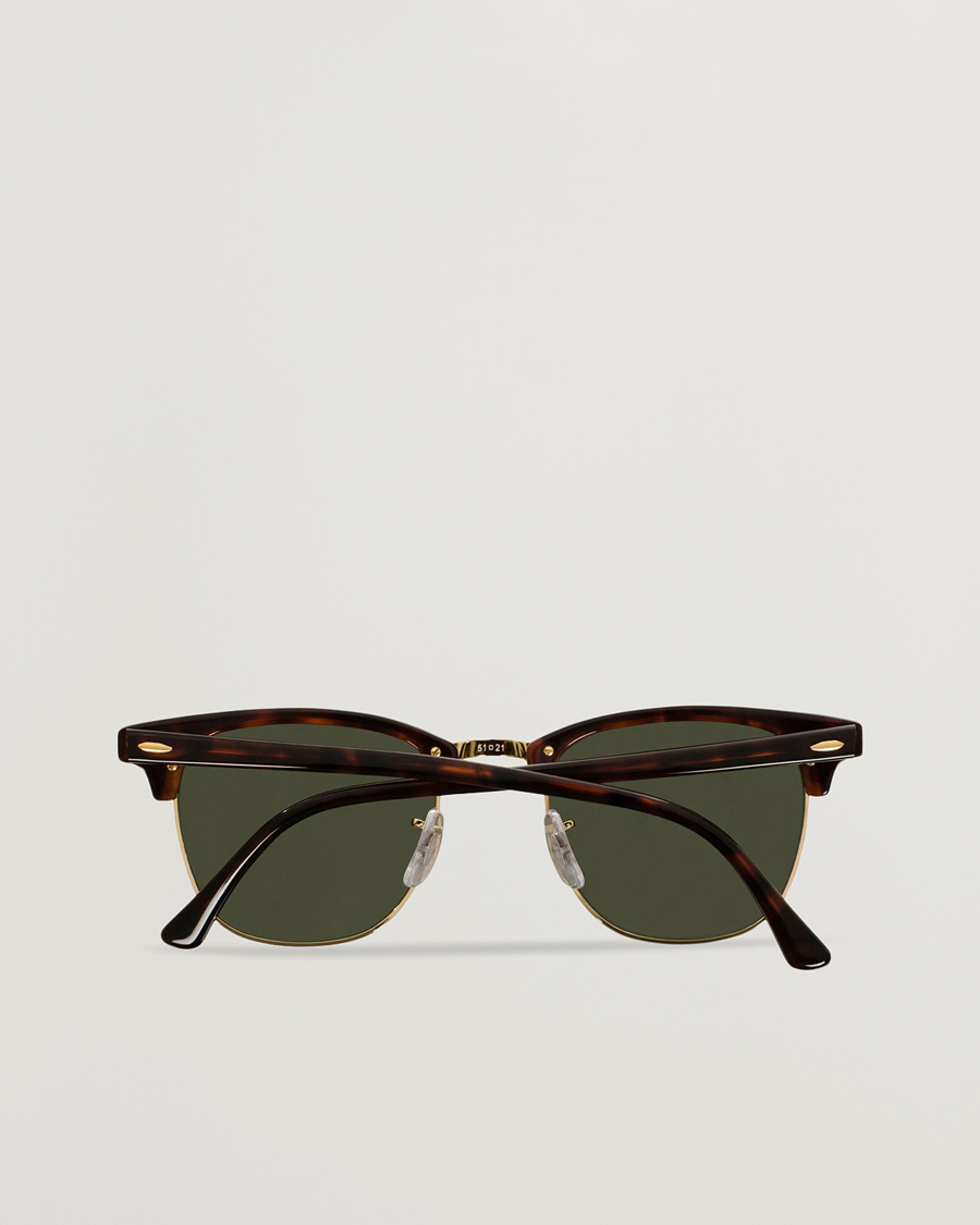 Herre | Solbriller | Ray-Ban | Clubmaster Sunglasses Mock Tortoise/Crystal Green