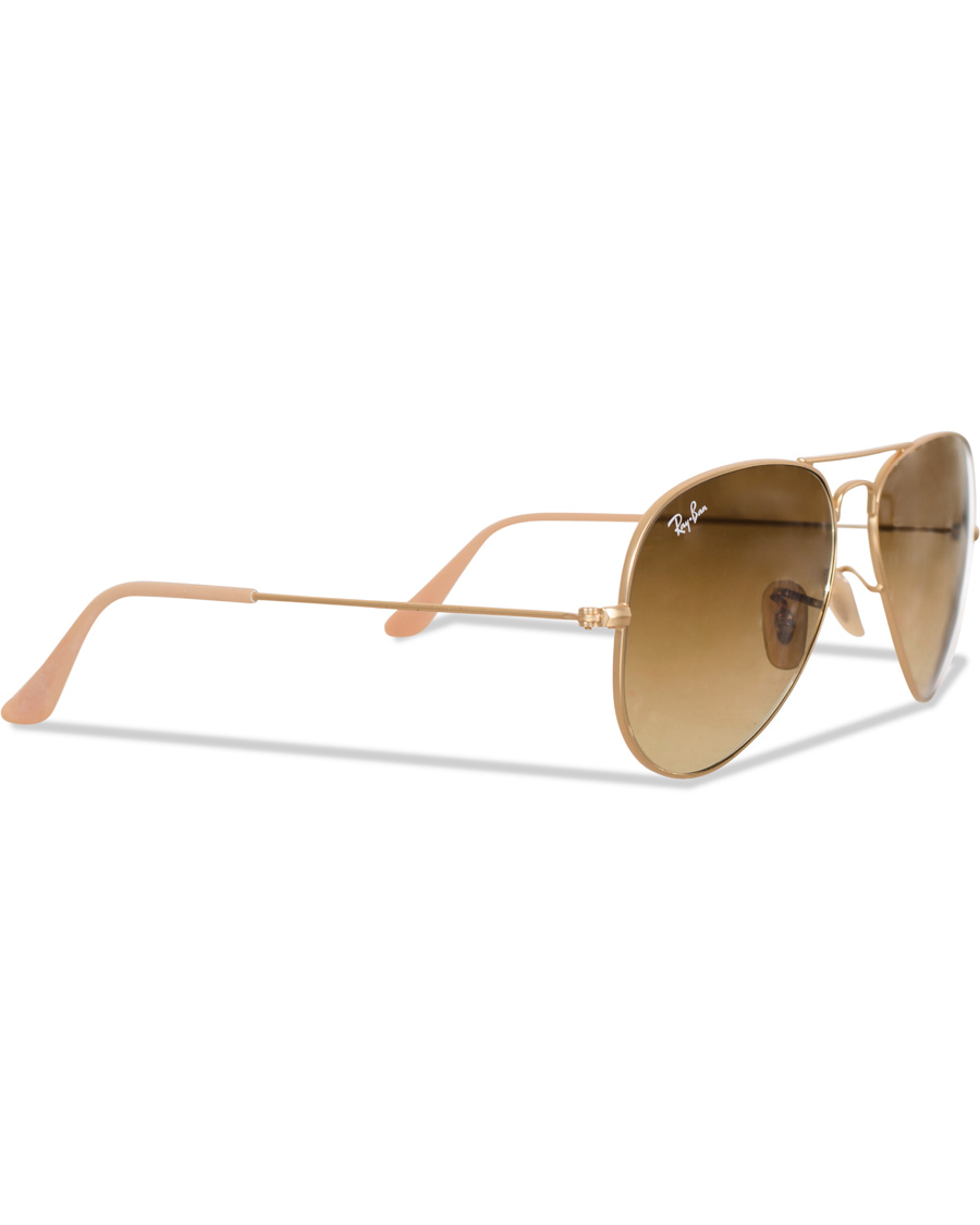 Herre | Ray-Ban Aviator Large Metal Sunglasses Matt Gold/Brown | Ray-Ban | Aviator Large Metal Sunglasses Matt Gold/Brown