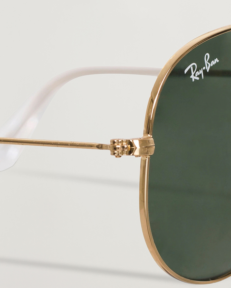 Herre | Solbriller | Ray-Ban | 0RB3025 Aviator Large Metal Sunglasses Arista/Grey Green