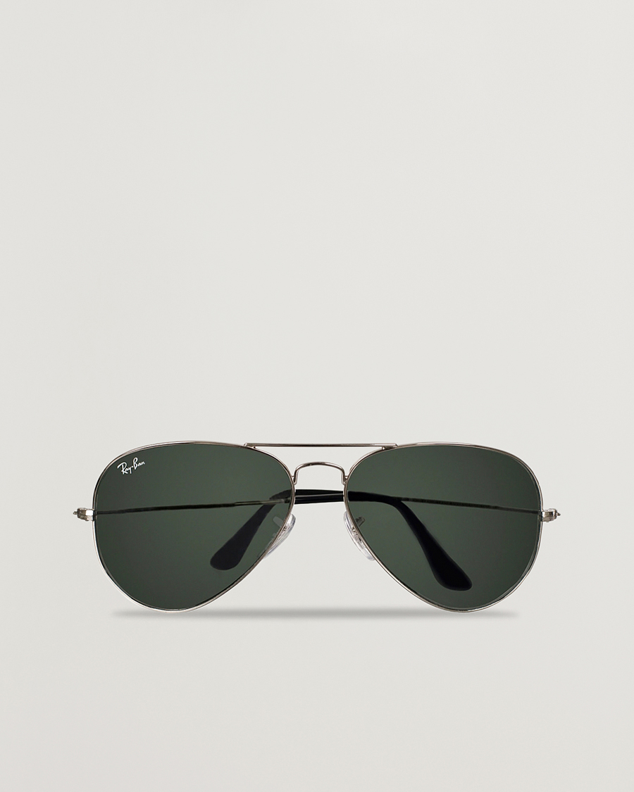 vogn Gurgle underkjole Ray-Ban Aviator Large Metal Sunglasses Silver/Grey Mirror - CareOfCarl.dk