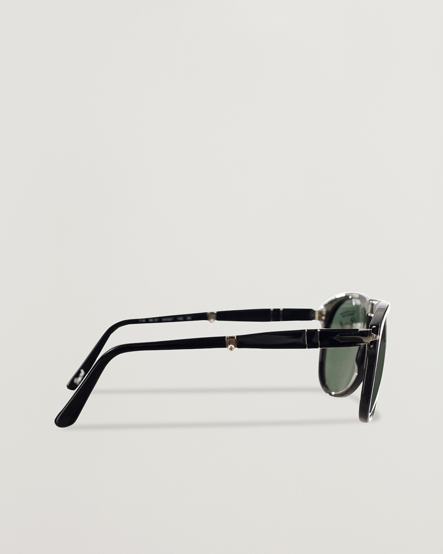 Herre | Solbriller | Persol | 0PO0714 Folding Sunglasses Black/Crystal Green