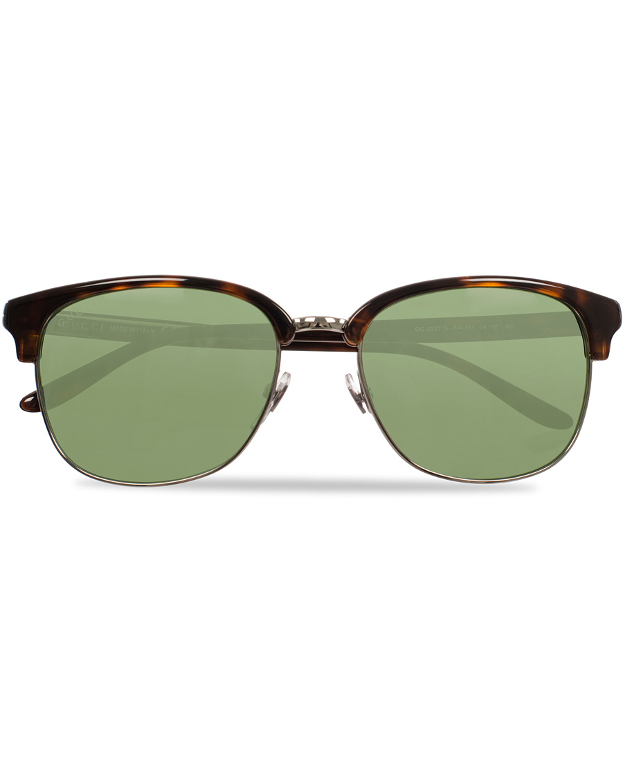 Herre | Gucci GG2227S Sunglasses Havana/Green | Gucci | GG2227S Sunglasses Havana/Green