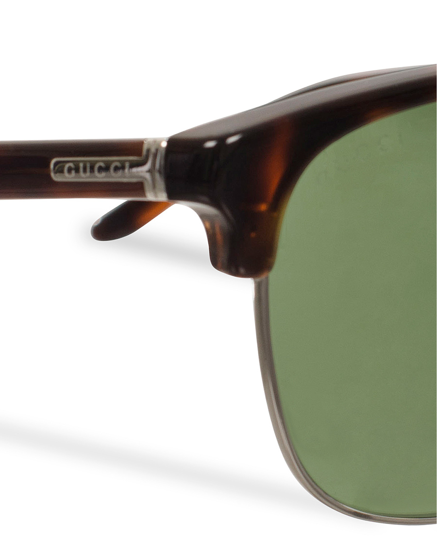 Herre | Gucci GG2227S Sunglasses Havana/Green | Gucci | GG2227S Sunglasses Havana/Green