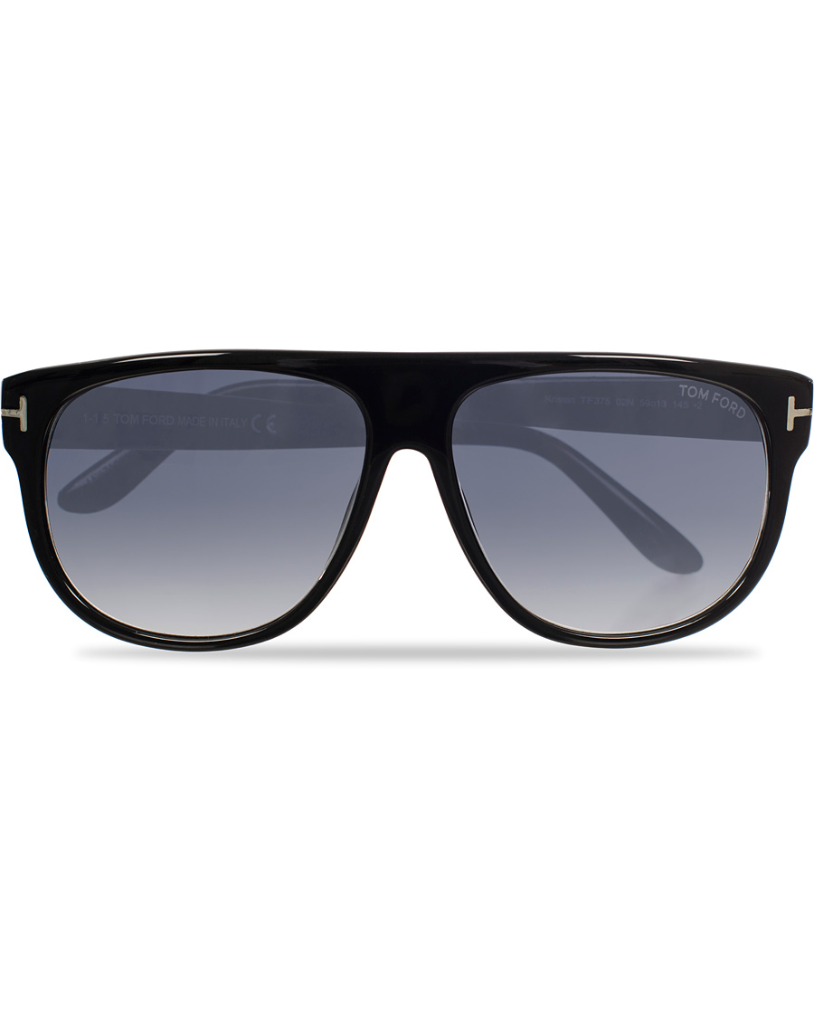 Herre | Tom Ford Kristen FT0375 D-Frame Sunglasses Black/Blue | Tom Ford | Kristen FT0375 D-Frame Sunglasses Black/Blue