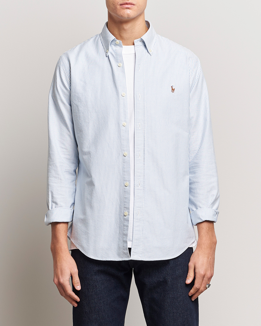 Ralph Lauren Custom Fit Oxford Shirt Blue - CareOfCarl.dk