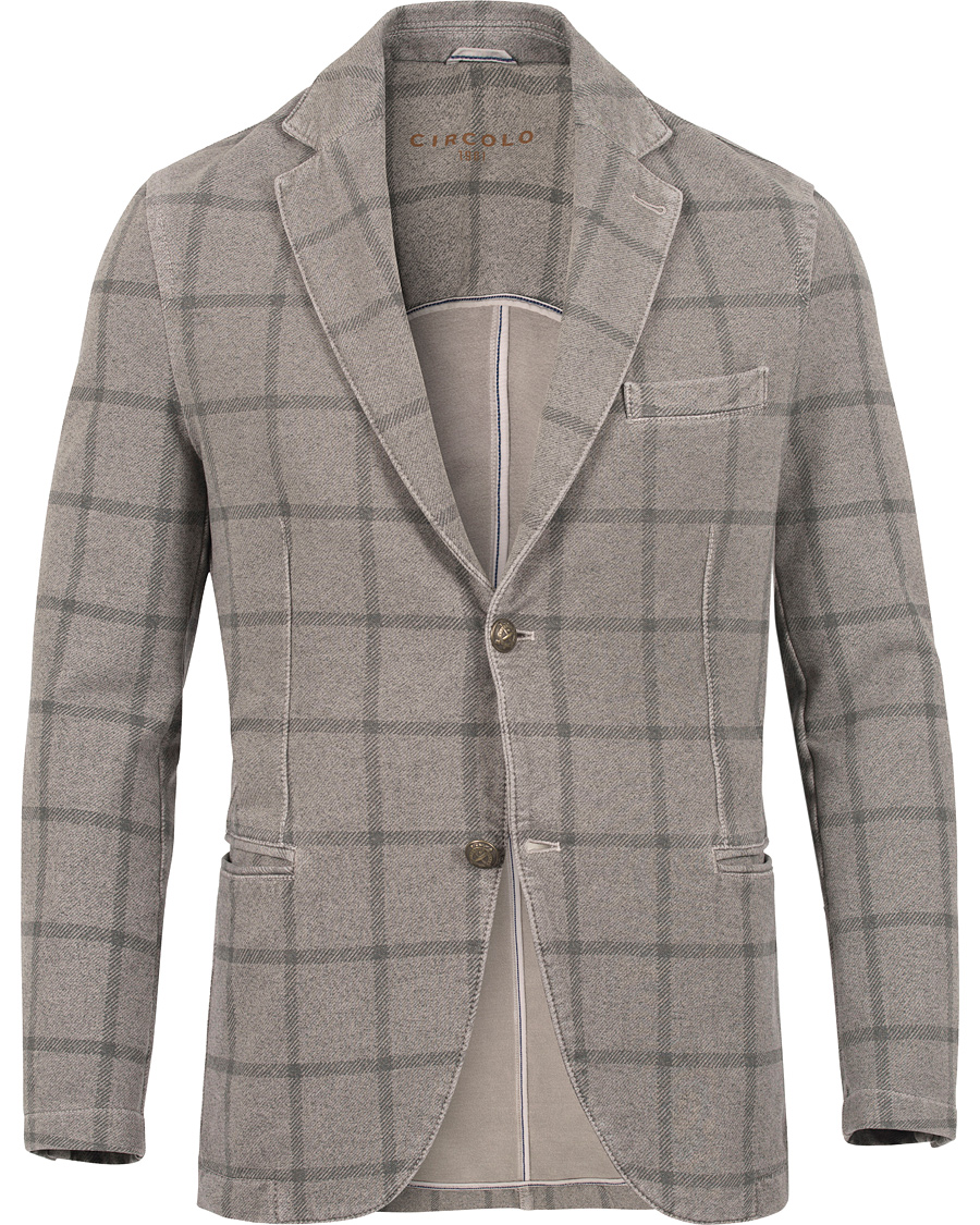 Herre | Blazere & jakker | Circolo 1901 | Circolo Check Jersey Blazer Cementio