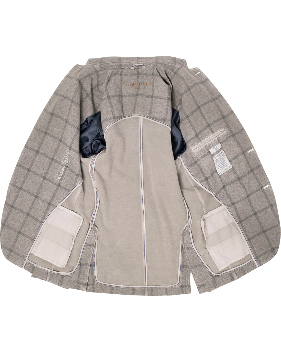 Herre | Blazere & jakker | Circolo 1901 | Circolo Check Jersey Blazer Cementio