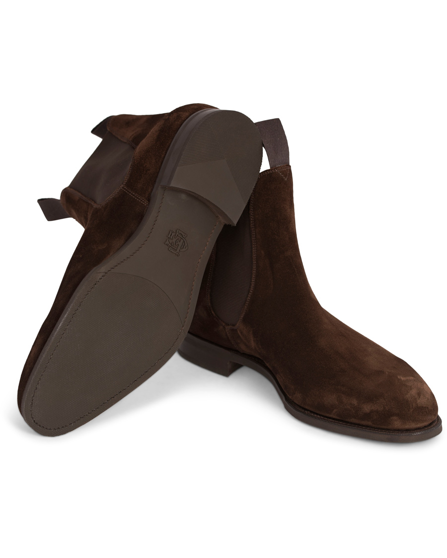 Herre | | Edward Green | Newmarket Chelsea Boot Mink Suede