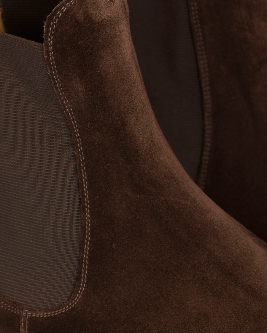 Herre | | Edward Green | Newmarket Chelsea Boot Mink Suede