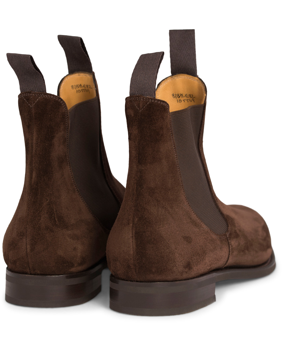 Herre | | Edward Green | Newmarket Chelsea Boot Mink Suede
