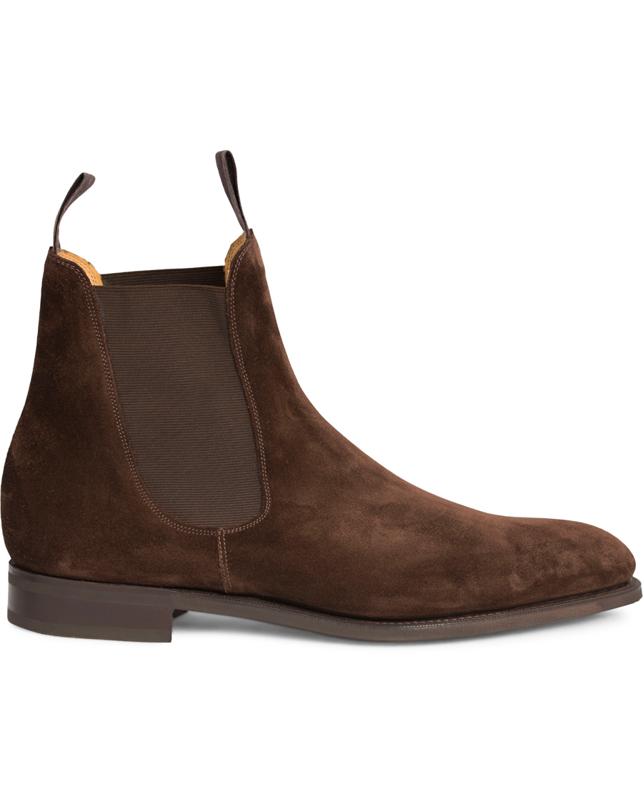 Herre | | Edward Green | Newmarket Chelsea Boot Mink Suede