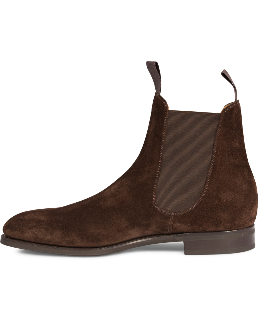 Herre | | Edward Green | Newmarket Chelsea Boot Mink Suede