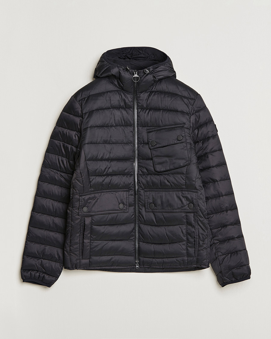 Herre | Jakker | Barbour International | Ouston Hooded Quilt Jacket Black