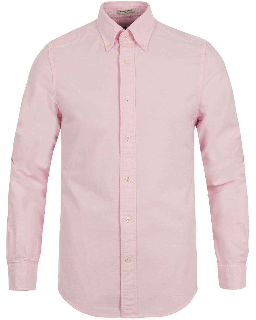 Herre | Skjorter | GANT Diamond G | The Perfect Oxford Fitted Body Shirt Pastel Pink