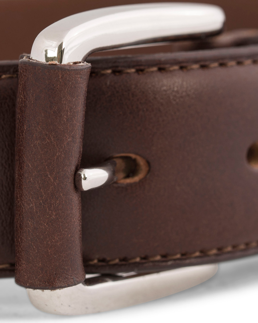 Herre | GANT Plain Leather 3,5 cm Belt Dark Brown | GANT | Plain Leather 3,5 cm Belt Dark Brown