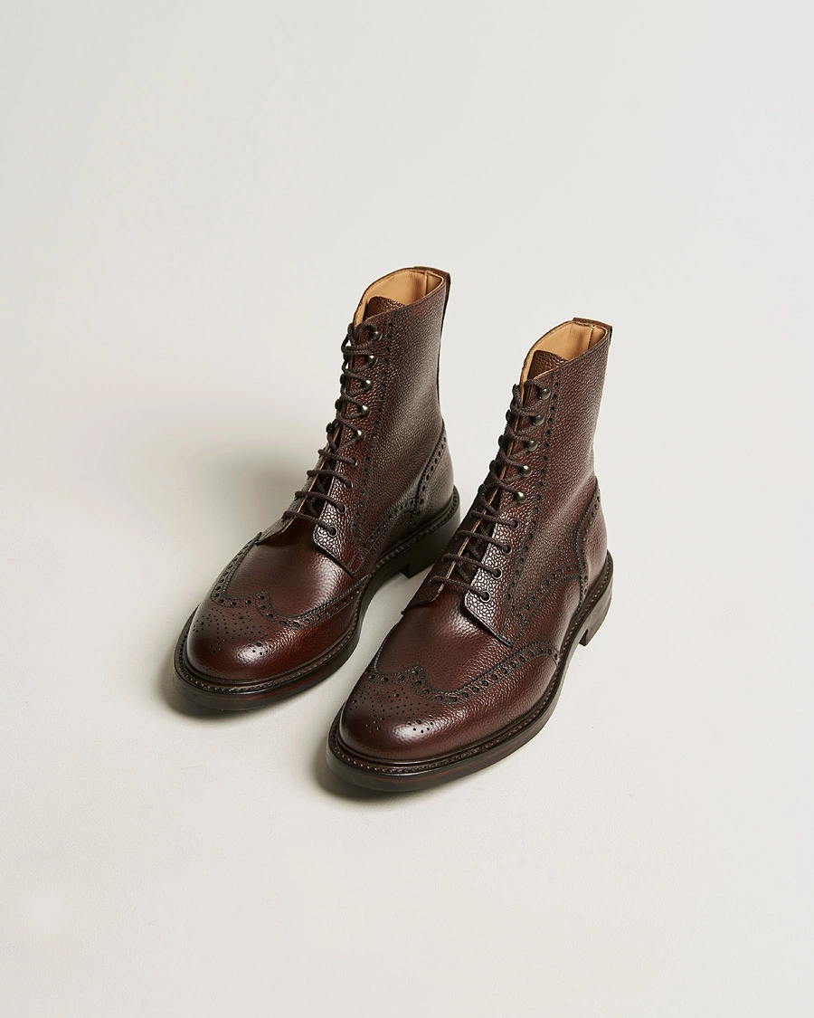 Herre | Håndlavede sko | Crockett & Jones | Islay Boot Dark Brown Grained Calf