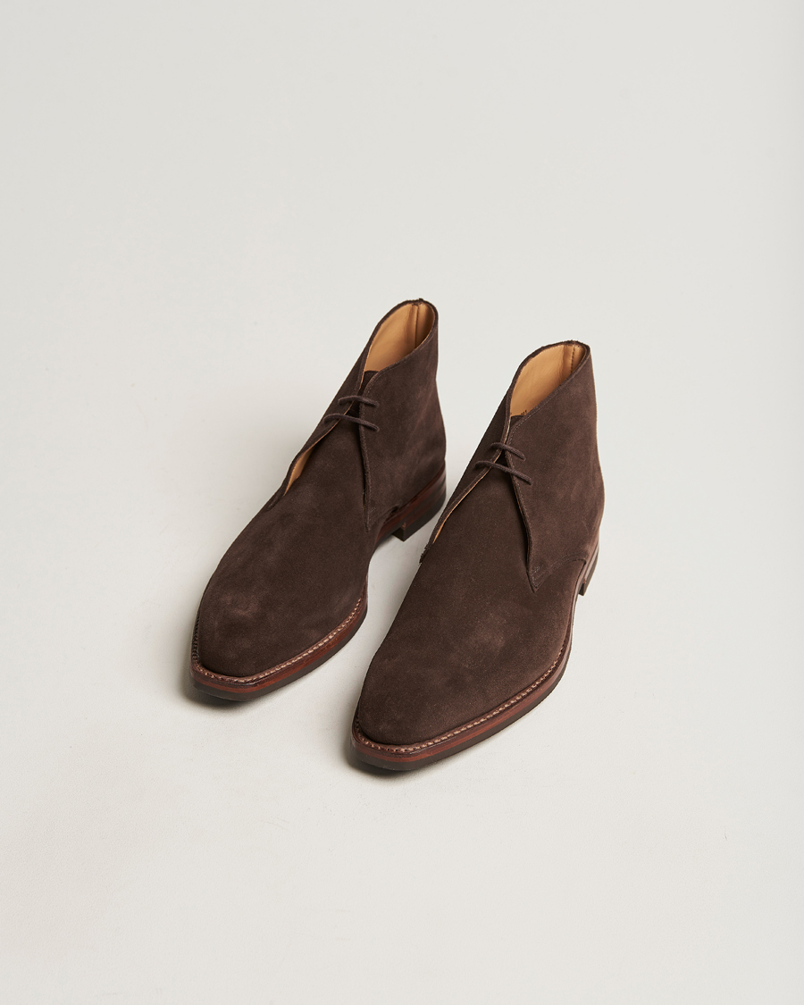 Herre | Afdelinger | Crockett & Jones | Tetbury Chukka Dark Brown Suede