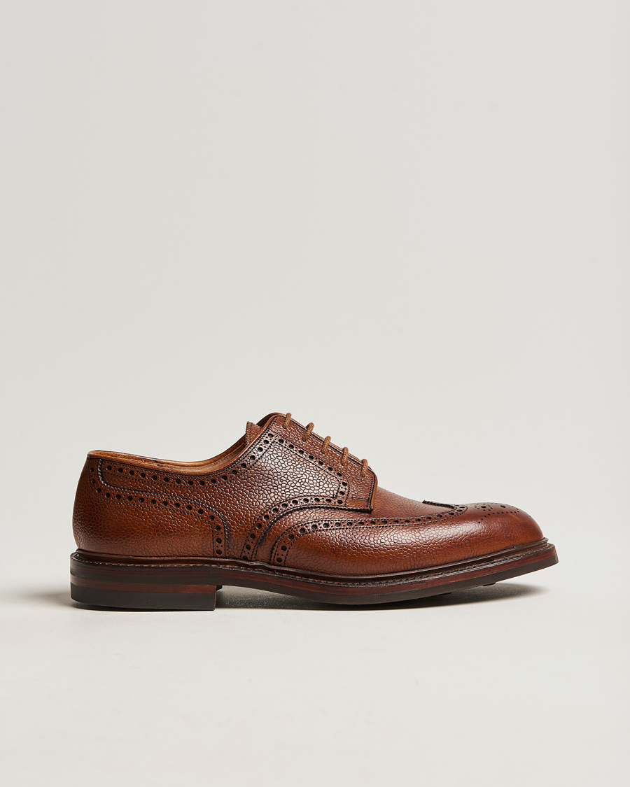 Herre | Brogues | Crockett & Jones | Pembroke Derbys Tan Grained Calf