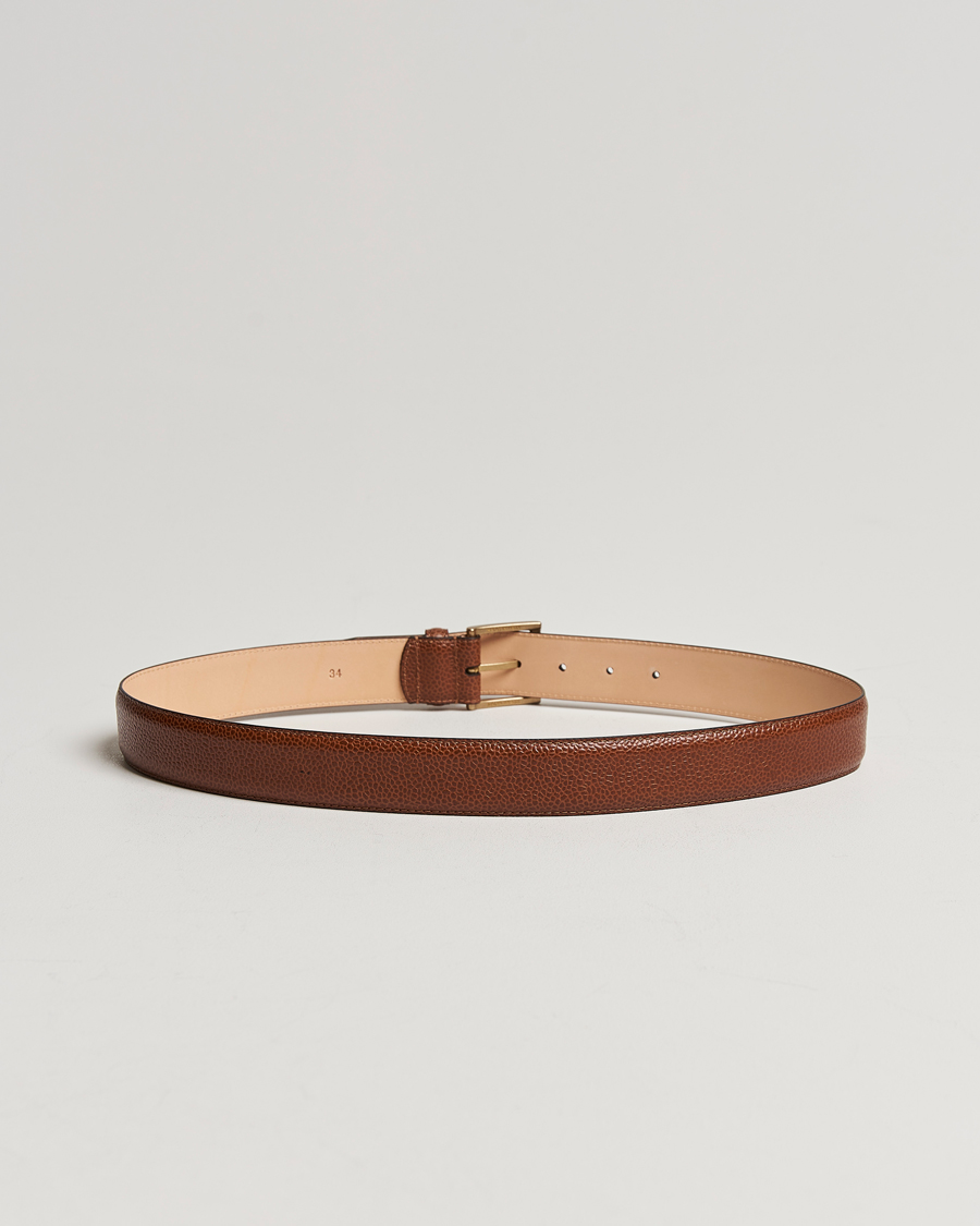 Herre | Business & Beyond | Crockett & Jones | Belt 3,5 cm Tan Grained Calf