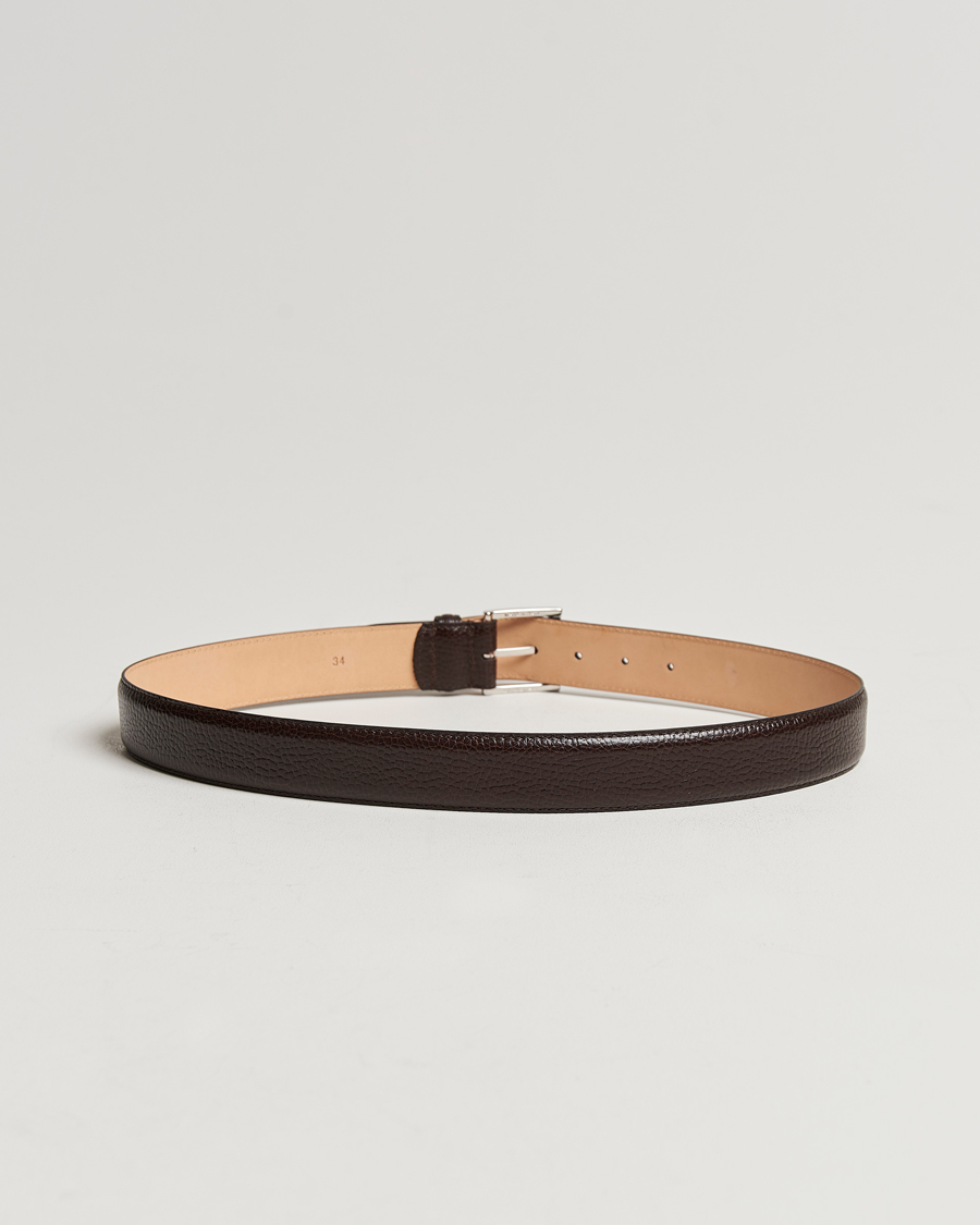 Herre | Gaver til særlige lejligheder | Crockett & Jones | Belt 3,5 cm Dark Brown Grained Calf