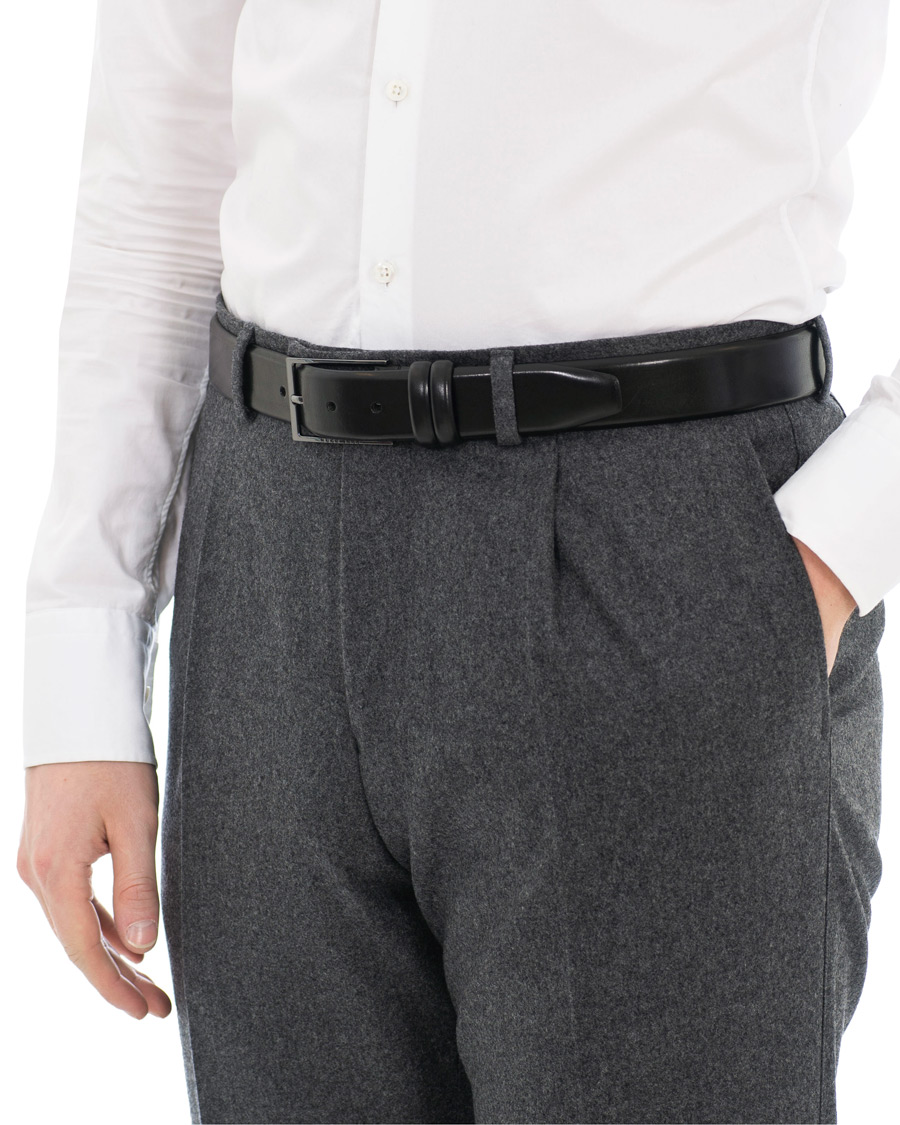 Herre | BOSS Carmello Leather Belt 3,5 cm Black | BOSS BLACK | BOSS Carmello Leather Belt 3,5 cm Black