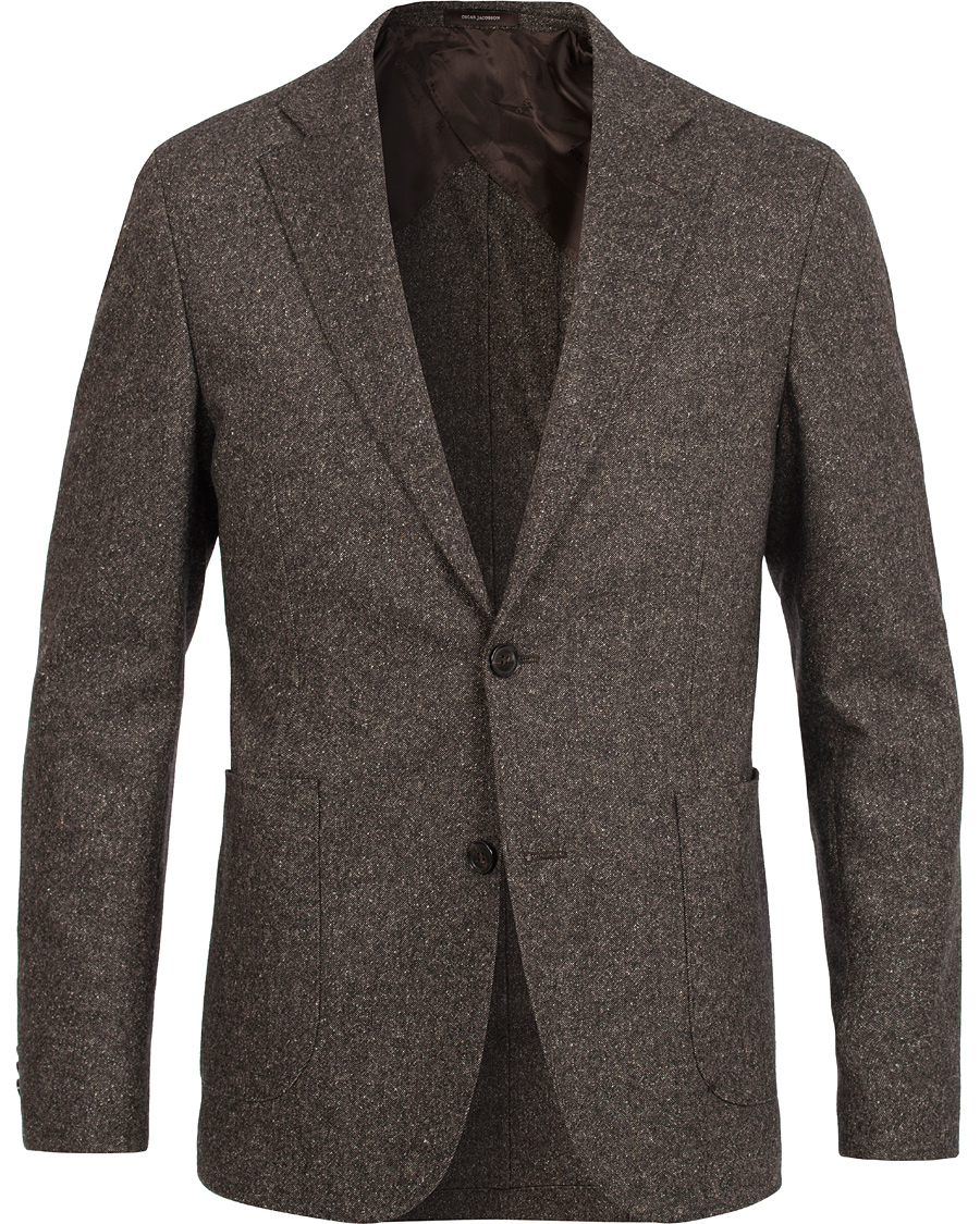 Herre | Blazere & jakker | Oscar Jacobson | Einar Lambswool Blazer Dark Brown 50