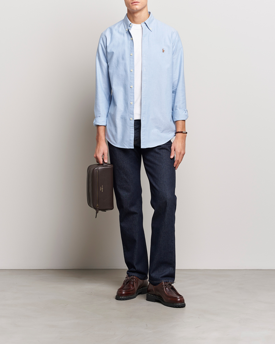 Herre | Preppy AuthenticGAMMAL | Polo Ralph Lauren | Custom Fit Shirt Oxford Blue