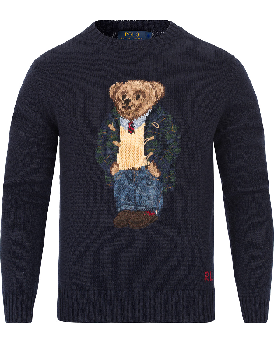 Herre | Trøjer | Polo Ralph Lauren | Cotton Knit Bear Sweater Blue