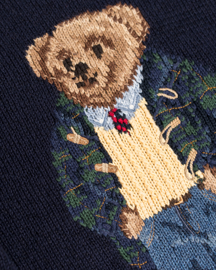 Herre | Trøjer | Polo Ralph Lauren | Cotton Knit Bear Sweater Blue